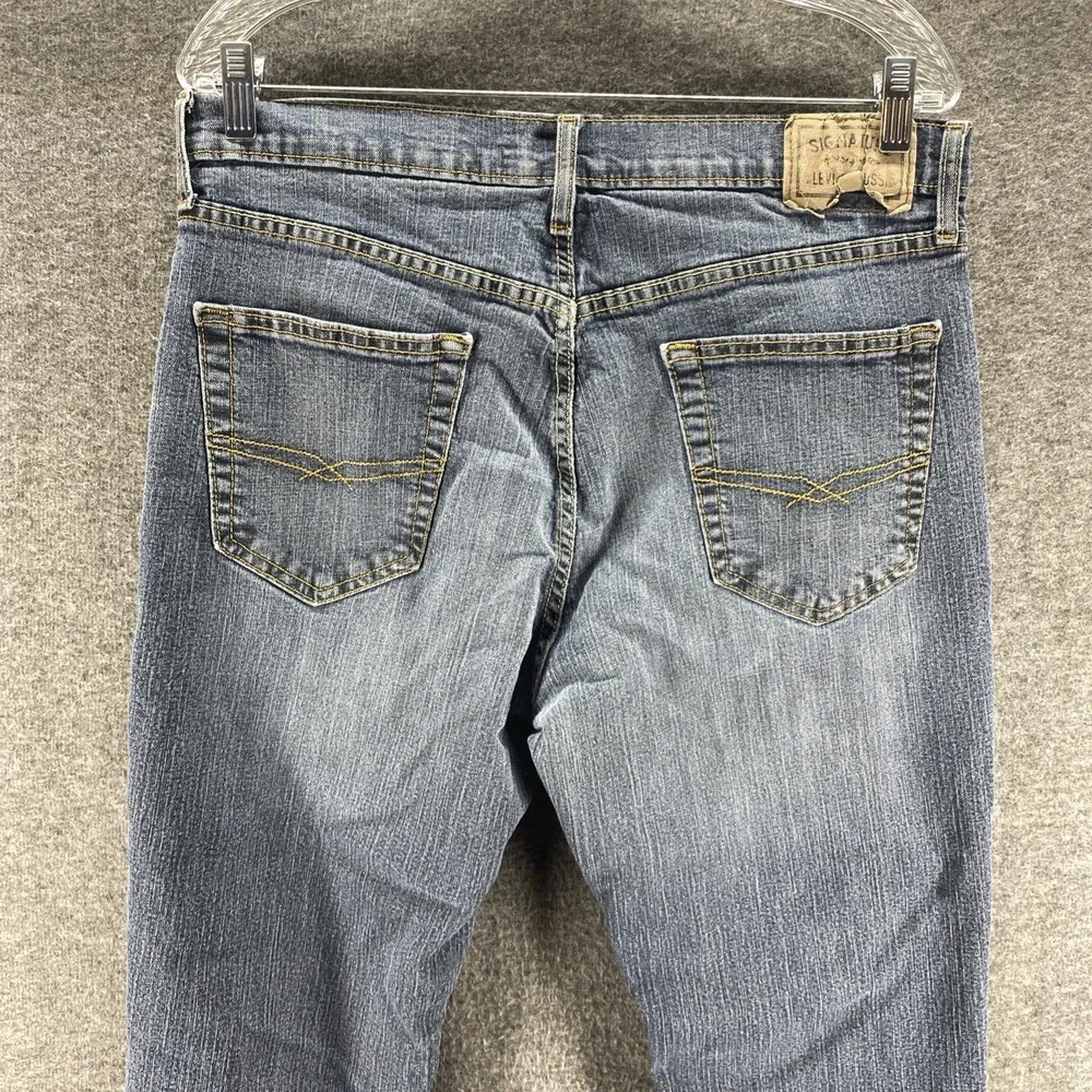 Levis Jeans Mens 34x30‎ Blue Athletic Mid Rise Denim Stretch Western Straight